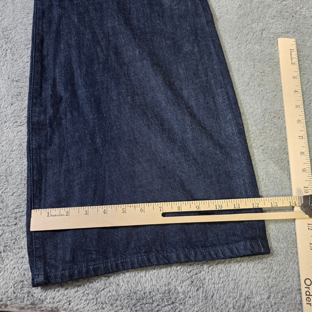 Worthington Womens 8 Wide Leg Jeans Dark Resinated Rinse Mid Rise Denim - Picture 5 of 9